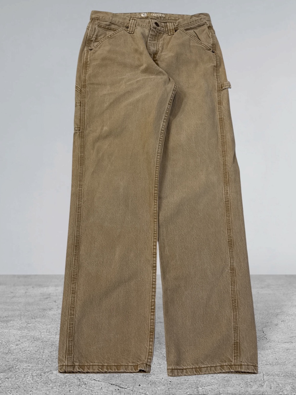 Vintage Lee Dungarees Carpenter Pants, Tan, Heavy Duty Material, Size 32x34